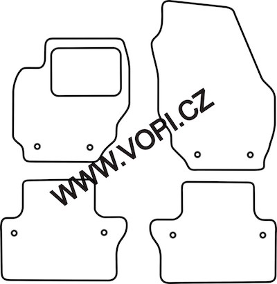 Textil-Autoteppiche Volvo V70/XC70 2007- Carfit (5020)
